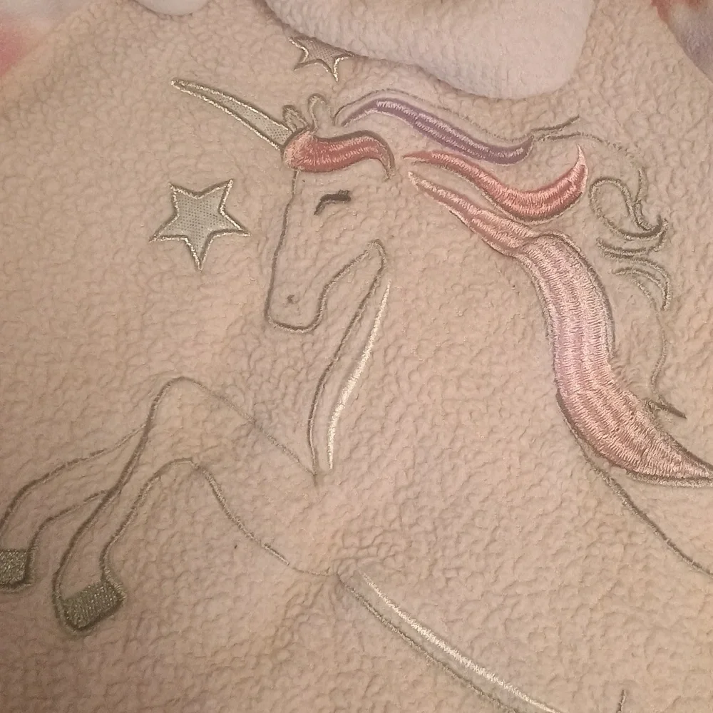 Cuddl Duds Unicorn Hoodie - Pink and Purple 7/8